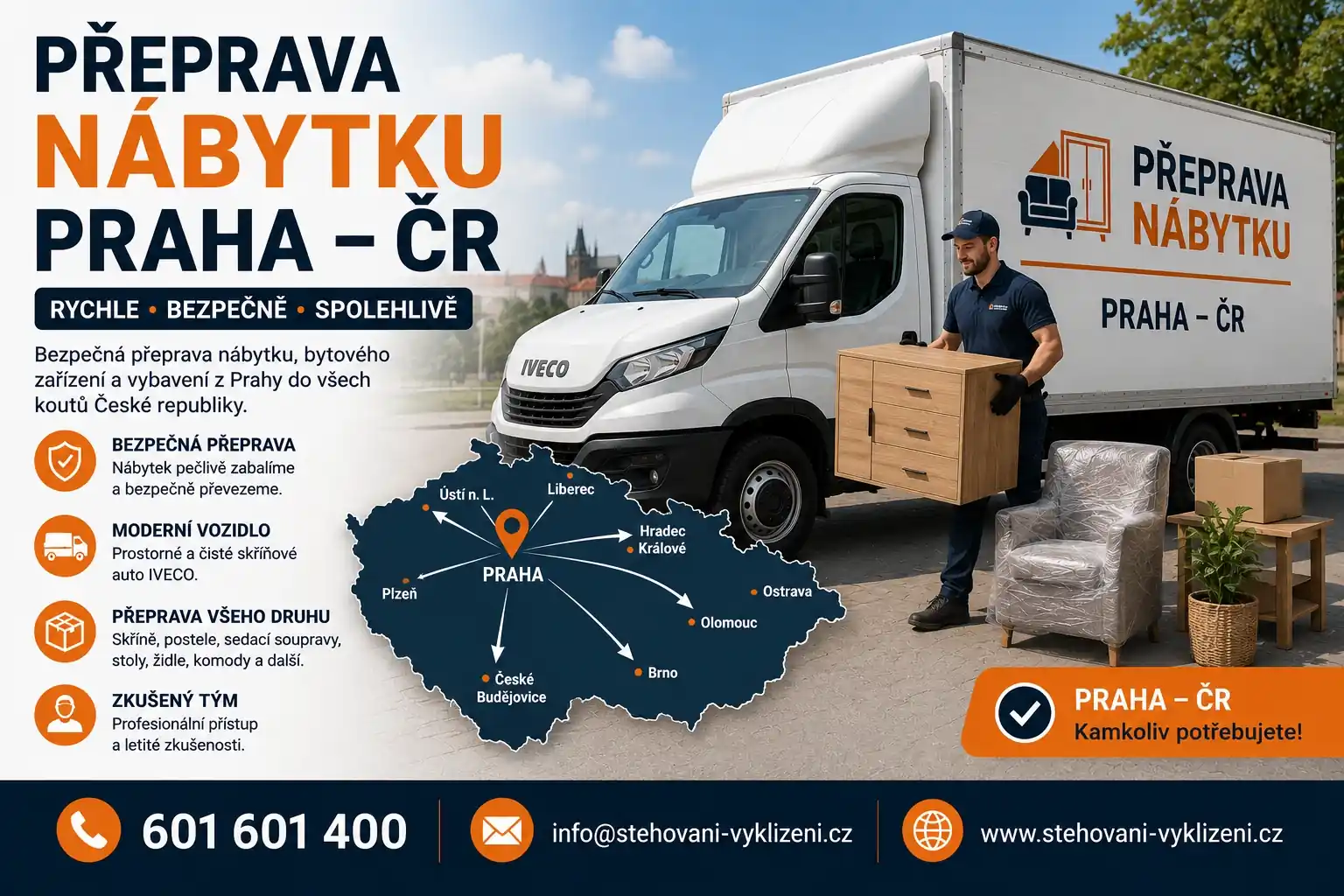 Přeprava nábytku Praha