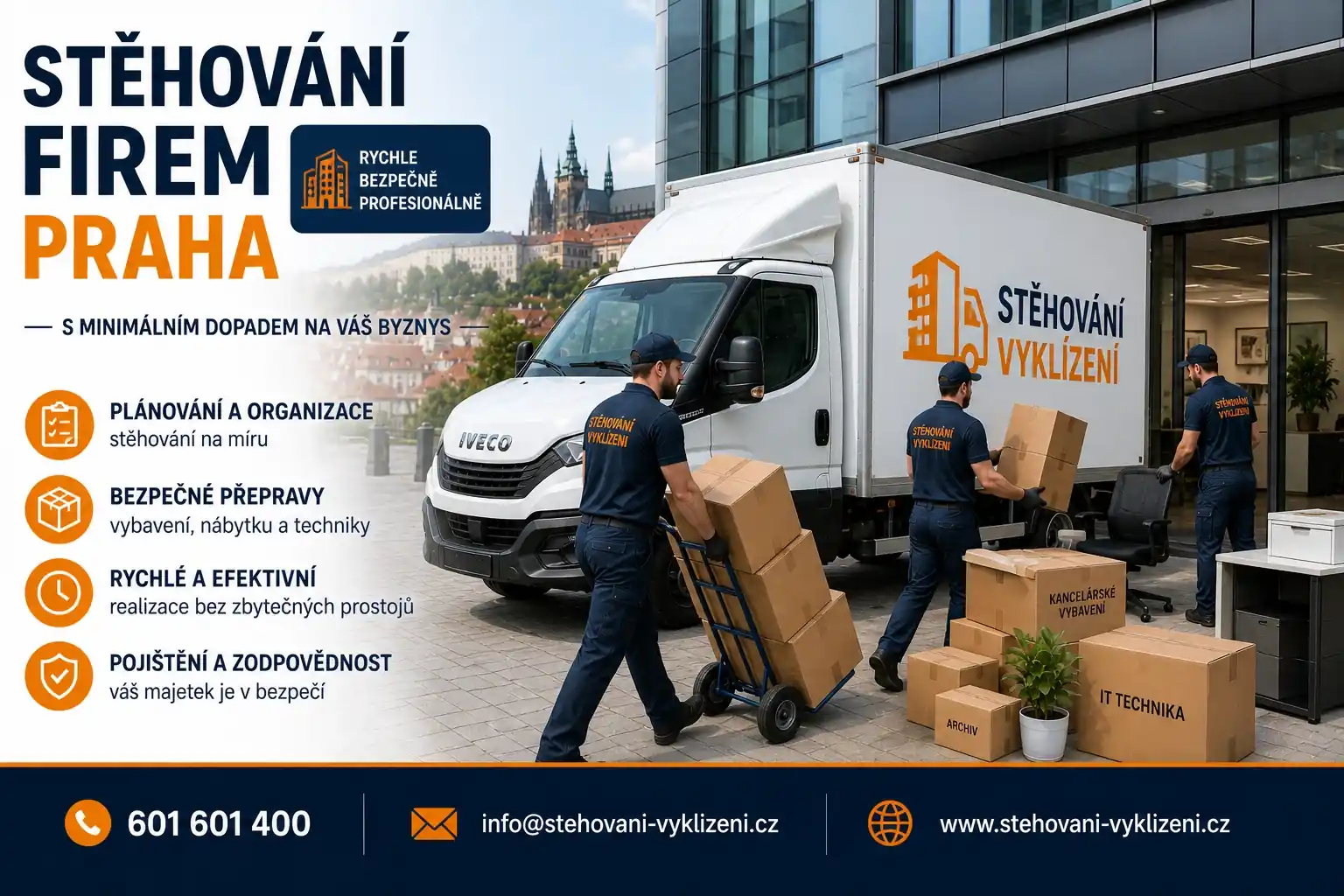 Stěhování firem Praha